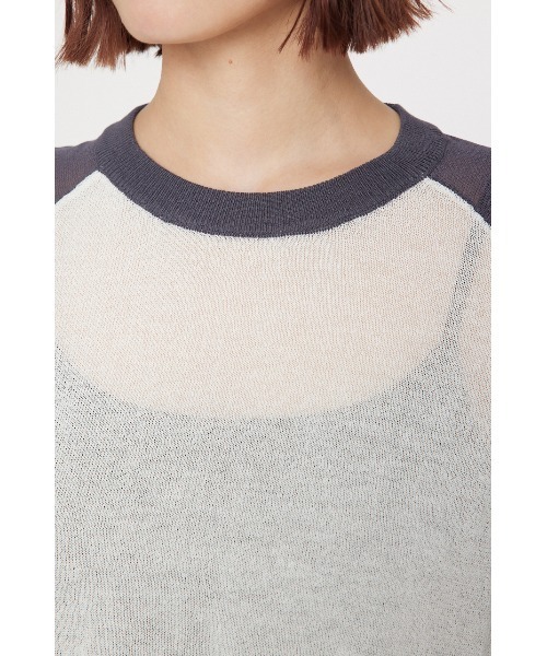 RODEO CROWNS WIDE BOWL（ロデオクラウンズワイドボウル）の「シアーラグランニットトップス（ニット/セーター・レディース・ダークグリーン/ライトイエロー/グレー・FREE）」の15枚目の写真