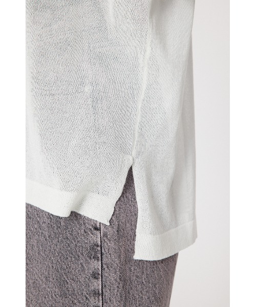 RODEO CROWNS WIDE BOWL（ロデオクラウンズワイドボウル）の「シアーラグランニットトップス（ニット/セーター・レディース・ダークグリーン/ライトイエロー/グレー・FREE）」の8枚目の写真