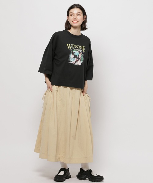 niko and...（ニコアンド）の「スペースアニマルフリルTEE（Tシャツ/カットソー・レディース・オフホワイト/ブラック/チャコール/ラベンダー/ホワイト/レッド・MEDIUM/LARGE）」の11枚目の写真