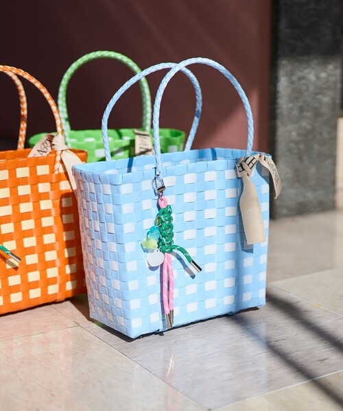 FREAK'S STORE（フリークスストア）の「HEART MADE/ハートメイド Avery Everyday Tote 20×20/エーベリー エブリデイ トート 20×20/カゴバッグ（かごバッグ・レディース・ブルー/オレンジ/ピンク/グリーン・ONE SIZE）」の21枚目の写真