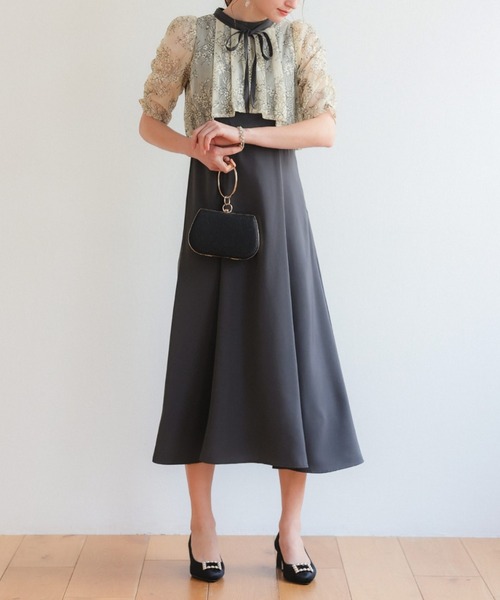 Dorry Doll（ドリードール）の「タックレースドッキングドレス（ドレス