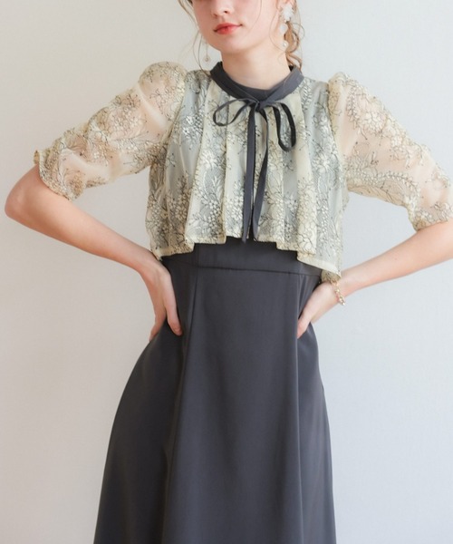 Dorry Doll（ドリードール）の「タックレースドッキングドレス（ドレス