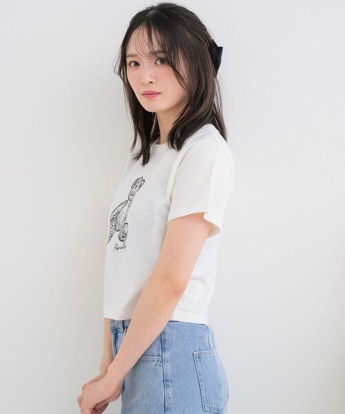 ems excite(エムズエキサイト)の「ベアプリントTEE(Tシャツ/カットソー・レディース・オフホワイト/ブルー/レッド・FREE)」の12枚目の写真