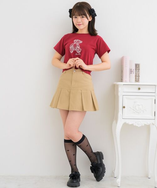 ems excite(エムズエキサイト)の「ベアプリントTEE(Tシャツ/カットソー・レディース・オフホワイト/ブルー/レッド・FREE)」の14枚目の写真