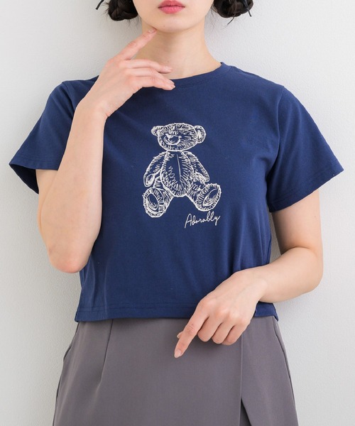 ems excite(エムズエキサイト)の「ベアプリントTEE(Tシャツ/カットソー・レディース・オフホワイト/ブルー/レッド・FREE)」の1枚目の写真