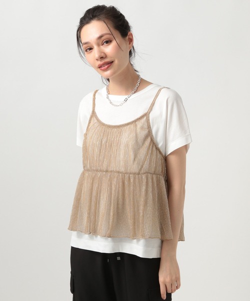 BAYFLOW（ベイフロー）の「ラメキャミビスチェ（キャミソール・レディース・ブルー/ゴールド/ブラック・FREE）」の7枚目の写真