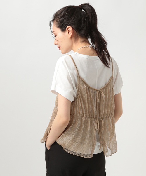 BAYFLOW（ベイフロー）の「ラメキャミビスチェ（キャミソール・レディース・ブルー/ゴールド/ブラック・FREE）」の8枚目の写真