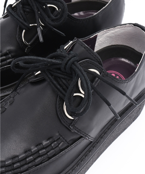 YOSUKE(ヨースケ)の「「YOSUKE/ヨースケ」ラバーソールスニーカー(スニーカー・レディース・ブラック×ホワイト/ブラック/ホワイト・24/25/23/23.5/24.5/22.5)」の8枚目の写真