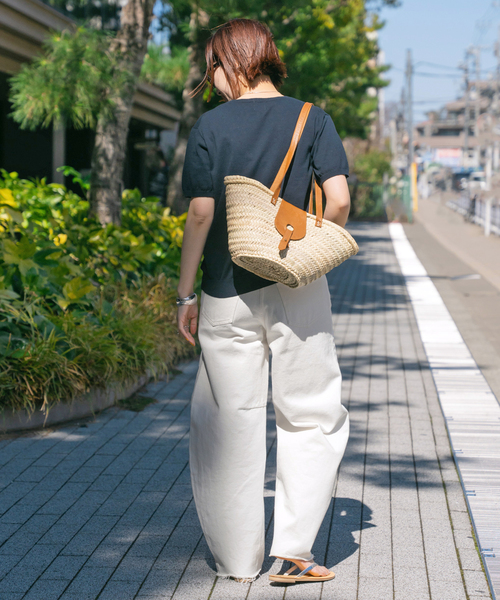 woadblue(ウォードブルー)の「【W by Woadblue / ダブリューバイウォードブルー】BARREL DENIM(デニムパンツ・レディース・ブルー/ホワイト・25/24/23)」の7枚目の写真