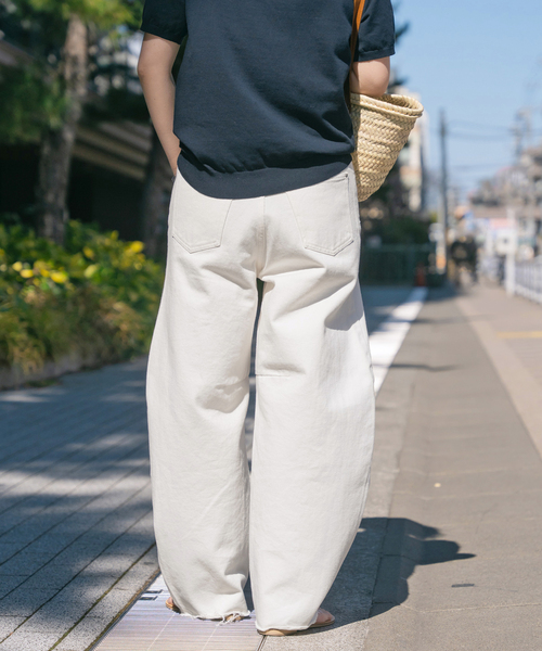 パンツ Spick & Span W by Woadblue BARREL DENIM W by Woadblue / ダブリューバイウォードブルー】BARREL DENIM