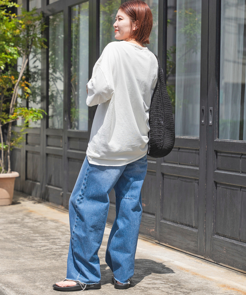 woadblue(ウォードブルー)の「【W by Woadblue / ダブリューバイウォードブルー】BARREL DENIM(デニムパンツ・レディース・ブルー/ホワイト・25/24/23)」の16枚目の写真