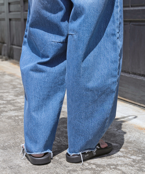 パンツ Spick & Span W by Woadblue BARREL DENIM W by Woadblue / ダブリューバイウォードブルー】BARREL DENIM
