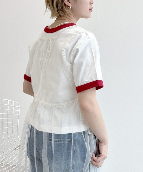 w closet（ダブルクローゼット）の「プリントリンガーTEE（Tシャツ