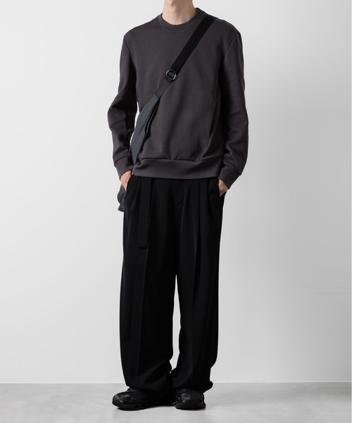 ATTACHMENT（アタッチメント）の「CO/PE ダブルニットプルオーバー / CO/PE DOUBLE KNIT PULLOVER（スウェット・メンズ・ブラック/グレー/ダークグレー・1/3/2）」の10枚目の写真