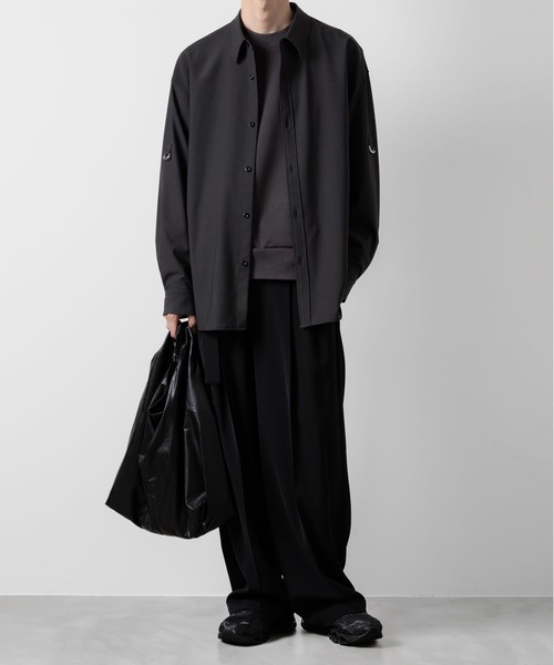 ATTACHMENT（アタッチメント）の「CO/PE ダブルニットプルオーバー / CO/PE DOUBLE KNIT PULLOVER（スウェット・メンズ・ブラック/グレー/ダークグレー・1/3/2）」の11枚目の写真