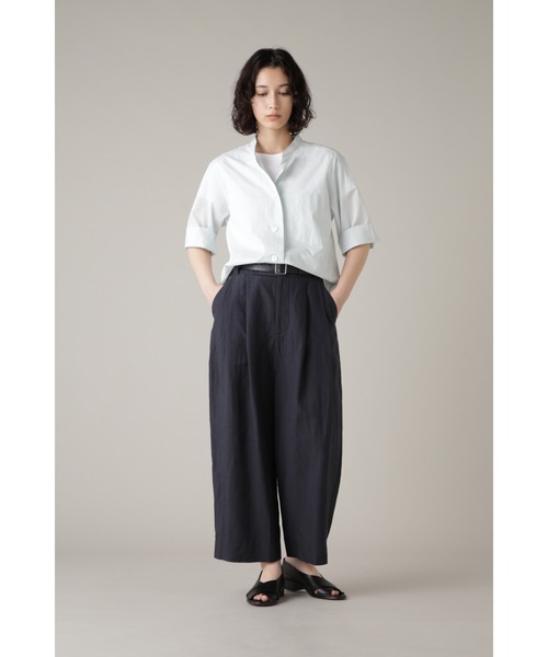 ブラウス シャツ HAIRLINE STRIPE COTTON LINEN レディース MARGARET HOWELL（マーガレットハウエル）の「HAIRLINE STRIPE