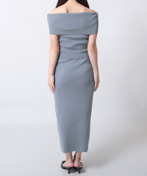 Julia Boutique(ジュリアブティック)の「オフショルニットトップス×タイトスカートセットアップ/24068(ニット/セーター・レディース・グレー系/ブルー/ブラック・ONE)」の15枚目の写真