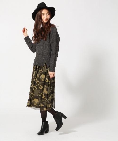 GLOBAL WORK(グローバルワーク)の「チュールミディースカート/567978(スカート・レディース・その他/ライトグレー/グリーン/ワインレッド/ネイビー/オフホワイト/カーキ・LARGE/MEDIUM)」の19枚目の写真