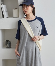 U.S. POLO ASSN. | ＜U.S.POLO ASSN.＞ラグランカットソーAラインワンピース(ワンピース)