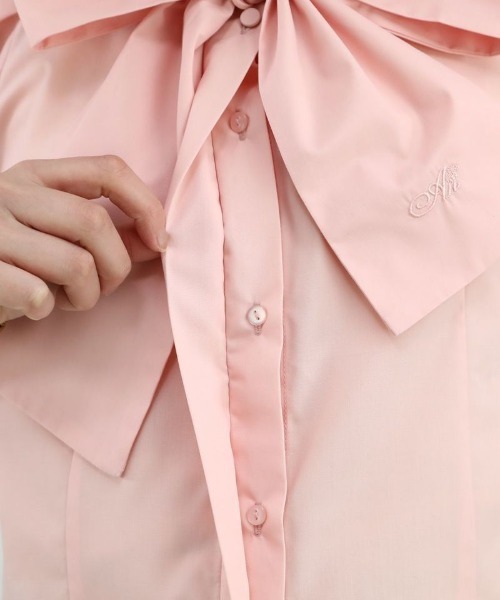 an another angelus(アンアナザーアンジェラス)の「ビッグリボンボウタイシャツ/ananotherangelus(シャツ/ブラウス・レディース・ピンク/オフホワイト/ライトブルー・FREE)」の22枚目の写真