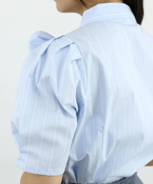 an another angelus(アンアナザーアンジェラス)の「ビッグリボンボウタイシャツ/ananotherangelus(シャツ/ブラウス・レディース・ピンク/オフホワイト/ライトブルー・FREE)」の19枚目の写真