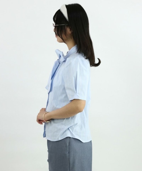 an another angelus(アンアナザーアンジェラス)の「ビッグリボンボウタイシャツ/ananotherangelus(シャツ/ブラウス・レディース・ピンク/オフホワイト/ライトブルー・FREE)」の21枚目の写真