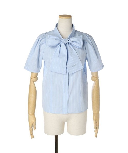 an another angelus(アンアナザーアンジェラス)の「ビッグリボンボウタイシャツ/ananotherangelus(シャツ/ブラウス・レディース・ピンク/オフホワイト/ライトブルー・FREE)」の12枚目の写真