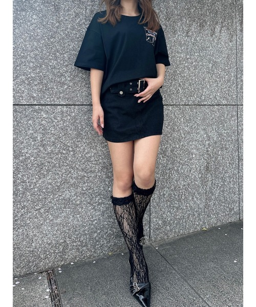 DURAS(デュラス)の「Mini skirt with belt(デニムスカート・レディース・インディゴブルー/ブラック・MEDIUM/SMALL)」の3枚目の写真