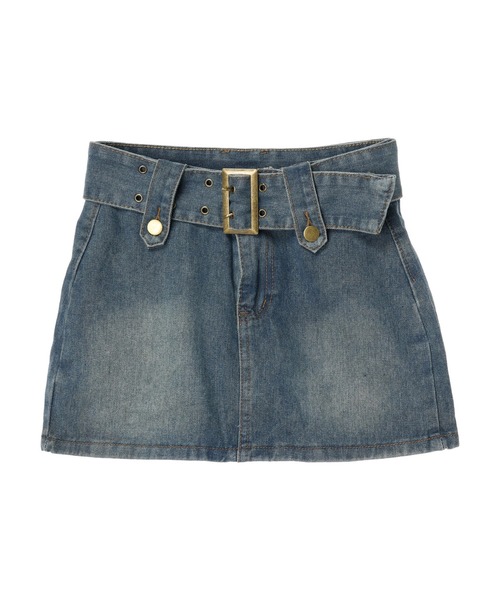 DURAS(デュラス)の「Mini skirt with belt(デニムスカート・レディース・インディゴブルー/ブラック・MEDIUM/SMALL)」の22枚目の写真