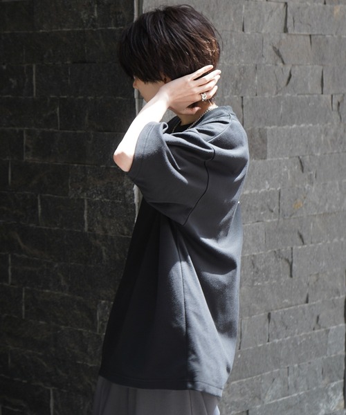Confirm(コンファーム)の「25SS ナチュラルドレープ とろみ肌感 ワンポイント刺繍 ビッグシルエット半袖Tシャツ カットソー ユニセックス【Confirm】(Tシャツ/カットソー・メンズ・ホワイト/ホワイト系その他/サックスブルー系/ミント/ブラック/グレー/チャコールグレー/ブラック系その他/グレー系/グレー系その他・M/L)」の19枚目の写真