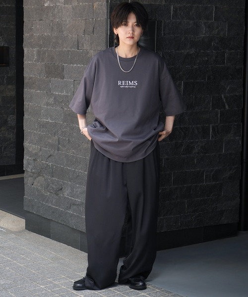 Confirm(コンファーム)の「25SS ナチュラルドレープ とろみ肌感 ワンポイント刺繍 ビッグシルエット半袖Tシャツ カットソー ユニセックス【Confirm】(Tシャツ/カットソー・メンズ・ホワイト/ホワイト系その他/サックスブルー系/ミント/ブラック/グレー/チャコールグレー/ブラック系その他/グレー系/グレー系その他・M/L)」の13枚目の写真