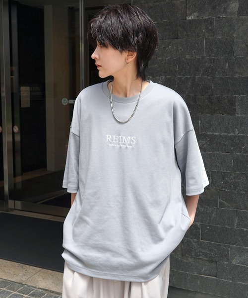 Confirm(コンファーム)の「25SS ナチュラルドレープ とろみ肌感 ワンポイント刺繍 ビッグシルエット半袖Tシャツ カットソー ユニセックス【Confirm】(Tシャツ/カットソー・メンズ・ホワイト/ホワイト系その他/サックスブルー系/ミント/ブラック/グレー/チャコールグレー/ブラック系その他/グレー系/グレー系その他・M/L)」の11枚目の写真