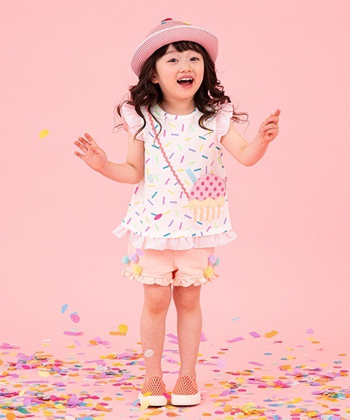 Konomi♡ベイビーチアー　シトラスパンツ　さくらんぼシャツ　2点セット さくらんぼチュニック（チュニック） | baby cheer（ベイビー