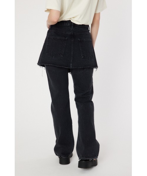 RODEO CROWNS WIDE BOWL（ロデオクラウンズワイドボウル）の「レイヤードラップデニム（デニムパンツ・レディース・ブラック/ライトブルー・X-SMALL/SMALL/MEDIUM）」の5枚目の写真