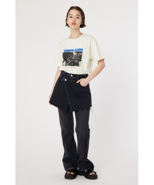 RODEO CROWNS WIDE BOWL（ロデオクラウンズワイドボウル）の「レイヤードラップデニム（デニムパンツ・レディース・ブラック/ライトブルー・X-SMALL/SMALL/MEDIUM）」の6枚目の写真