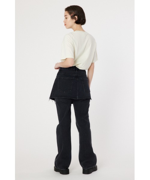 RODEO CROWNS WIDE BOWL（ロデオクラウンズワイドボウル）の「レイヤードラップデニム（デニムパンツ・レディース・ブラック/ライトブルー・X-SMALL/SMALL/MEDIUM）」の7枚目の写真