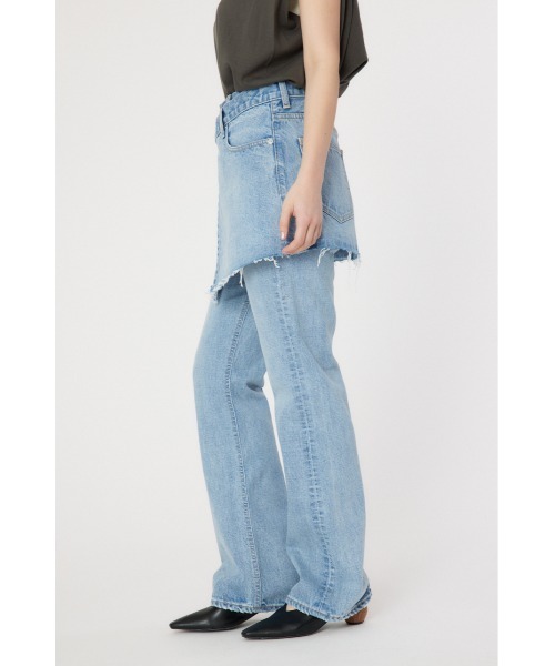 RODEO CROWNS WIDE BOWL（ロデオクラウンズワイドボウル）の「レイヤードラップデニム（デニムパンツ・レディース・ブラック/ライトブルー・X-SMALL/SMALL/MEDIUM）」の9枚目の写真