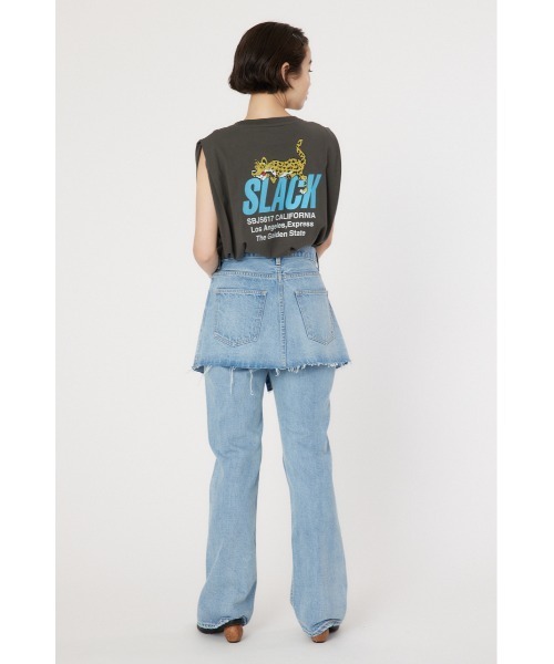 RODEO CROWNS WIDE BOWL（ロデオクラウンズワイドボウル）の「レイヤードラップデニム（デニムパンツ・レディース・ブラック/ライトブルー・X-SMALL/SMALL/MEDIUM）」の12枚目の写真