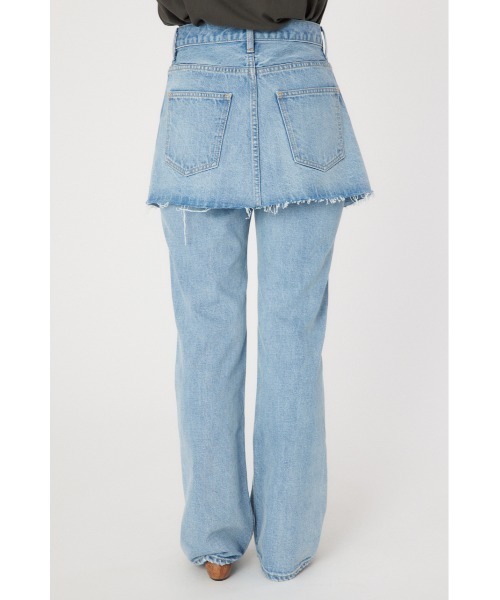 RODEO CROWNS WIDE BOWL（ロデオクラウンズワイドボウル）の「レイヤードラップデニム（デニムパンツ・レディース・ブラック/ライトブルー・X-SMALL/SMALL/MEDIUM）」の15枚目の写真