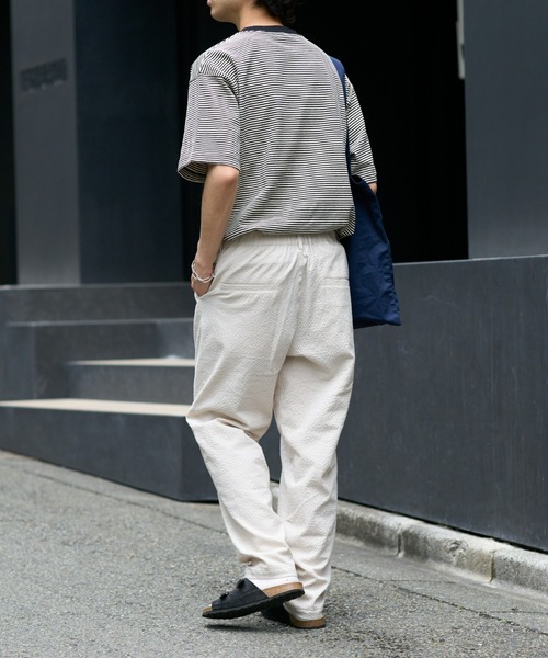 CIAOPANIC TYPY（チャオパニックティピー）の「ぽこぽこシアサッカーイージーパンツ（その他パンツ・メンズ・アイボリー/ブラック/サックスブルー・MEDIUM/LARGE）」の4枚目の写真