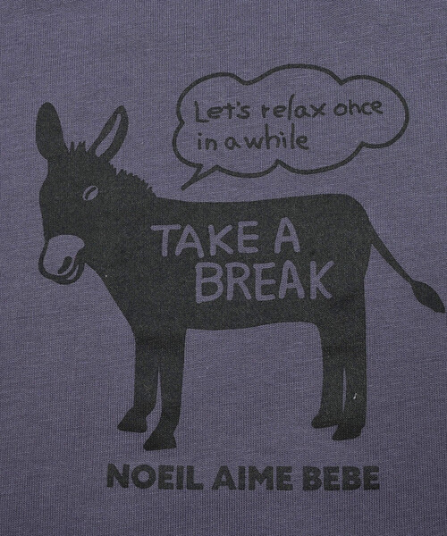 Noeil aime BeBe(ノイユエイムベベ)の「ロバプリントTシャツ(80~130cm)(Tシャツ/カットソー・キッズ・グリーン/ネイビー・120cm/130cm/80cm/90cm/110cm/100cm)」の10枚目の写真