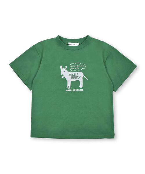 Noeil aime BeBe(ノイユエイムベベ)の「ロバプリントTシャツ(80~130cm)(Tシャツ/カットソー・キッズ・グリーン/ネイビー・120cm/130cm/80cm/90cm/110cm/100cm)」の20枚目の写真