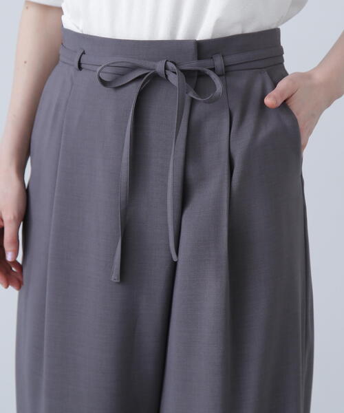 N.(N. Natural Beauty Basic)(エヌエヌナチュラルビューティーベーシック)の「◆リボンベルトラップ風パンツ(スラックス・レディース・モカ/チャコールグレー・SMALL/MEDIUM)」の17枚目の写真