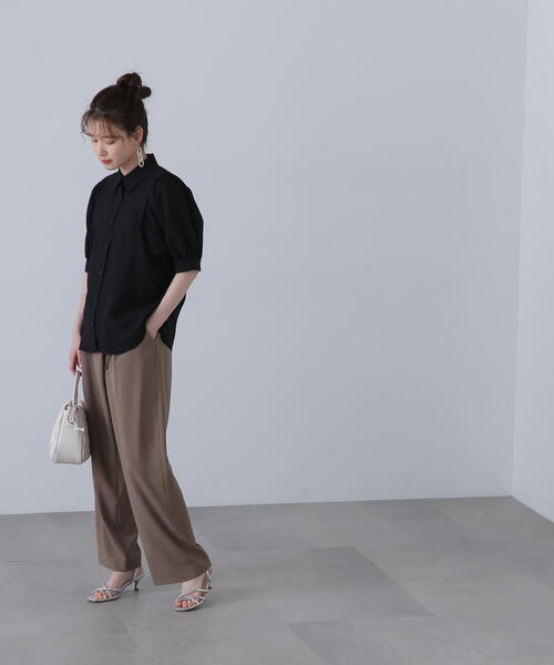 N.(N. Natural Beauty Basic)(エヌエヌナチュラルビューティーベーシック)の「◆リボンベルトラップ風パンツ(スラックス・レディース・モカ/チャコールグレー・SMALL/MEDIUM)」の11枚目の写真