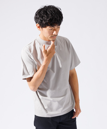 ABAHOUSE GRAY | 【接触冷感】シルケット天竺 モックネック 半袖Tシャツ(Tシャツ/カットソー)