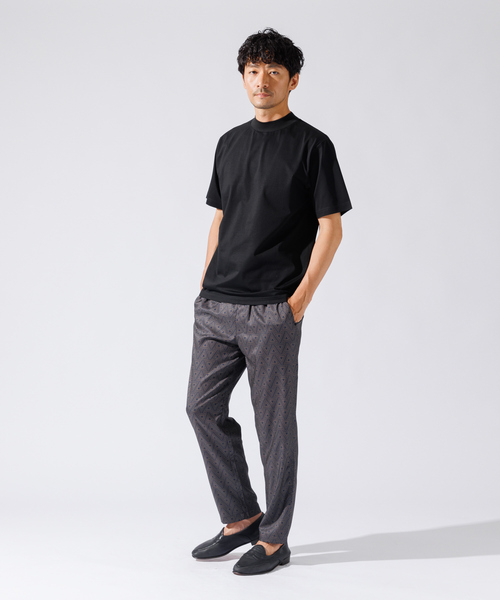 ABAHOUSE GRAY(アバハウスグレイ)の「【接触冷感】シルケット天竺 モックネック 半袖Tシャツ(Tシャツ/カットソー・メンズ・ホワイト/ネイビー/グレイッシュベージュ/ブラック・46/48/50)」の5枚目の写真