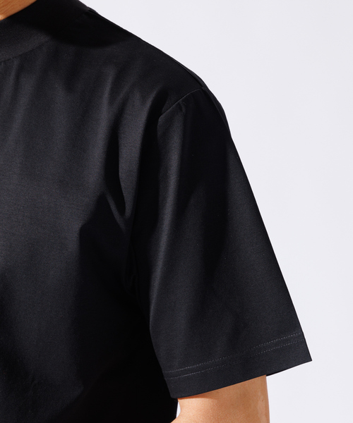 ABAHOUSE GRAY(アバハウスグレイ)の「【接触冷感】シルケット天竺 モックネック 半袖Tシャツ(Tシャツ/カットソー・メンズ・ホワイト/ネイビー/グレイッシュベージュ/ブラック・46/48/50)」の10枚目の写真