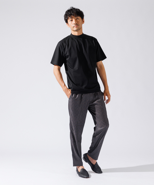 ABAHOUSE GRAY(アバハウスグレイ)の「【接触冷感】シルケット天竺 モックネック 半袖Tシャツ(Tシャツ/カットソー・メンズ・ホワイト/ネイビー/グレイッシュベージュ/ブラック・46/48/50)」の13枚目の写真