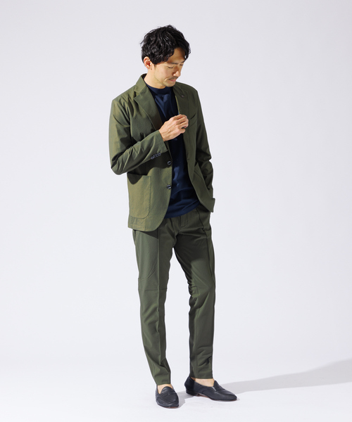 ABAHOUSE GRAY(アバハウスグレイ)の「【接触冷感】シルケット天竺 モックネック 半袖Tシャツ(Tシャツ/カットソー・メンズ・ホワイト/ネイビー/グレイッシュベージュ/ブラック・46/48/50)」の20枚目の写真