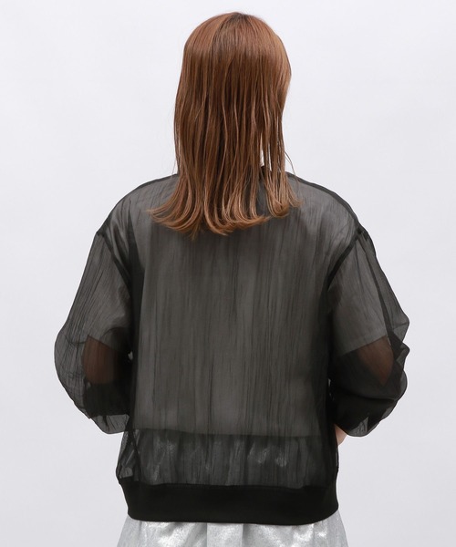 LAKOLE（ラコレ）の「シアーブルゾン / 126888（ブルゾン・レディース・ブラック/グレー/アイボリー・FREE）」の6枚目の写真